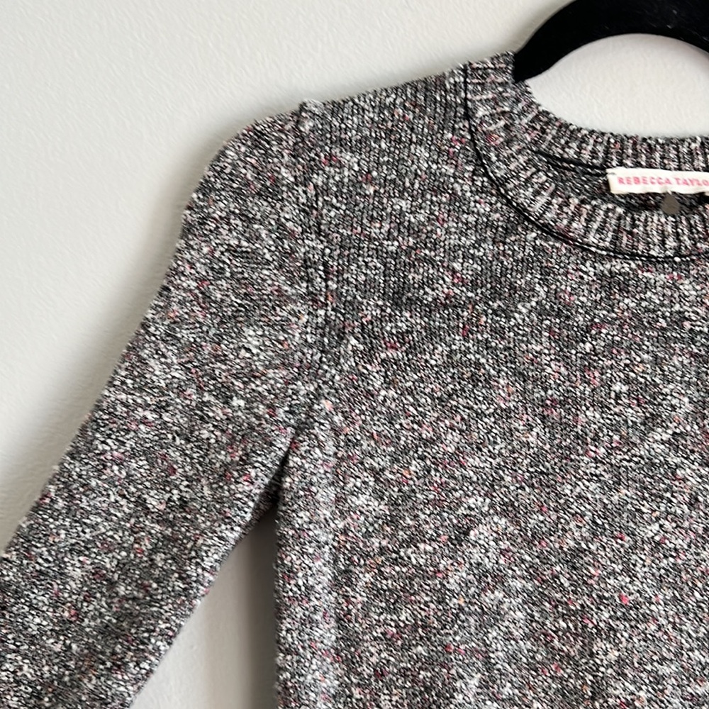 REBECCA TAYLOR Classic Multi Color Knit Sweater Top sz XS - Picture 5 of 10